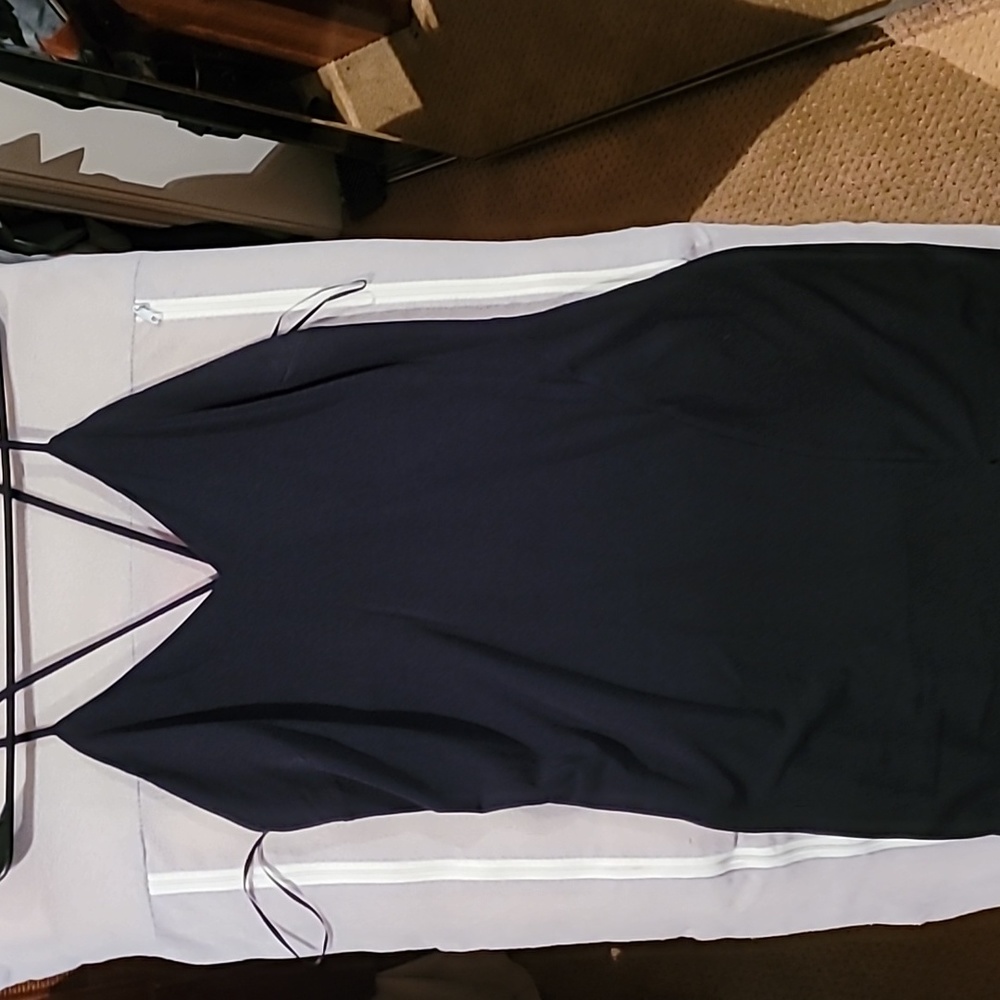 Black midi dress